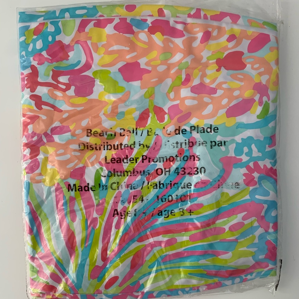 Lilly Pulitzer Beach Ball - never used and in original packaging